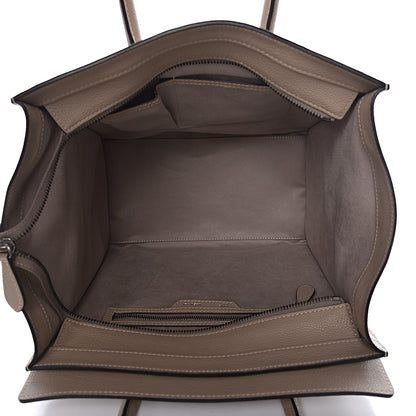 Celine Drummed Calfskin Mini Luggage Dune 5 of 11