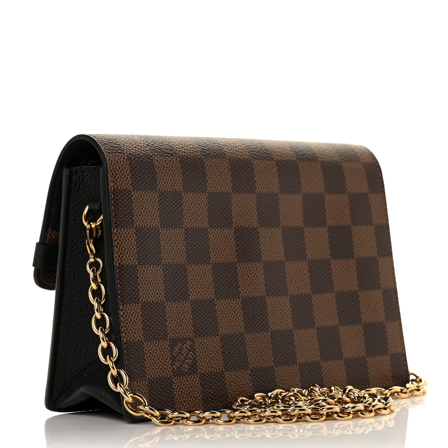 Damier Ebene Vavin Chain Wallet Black