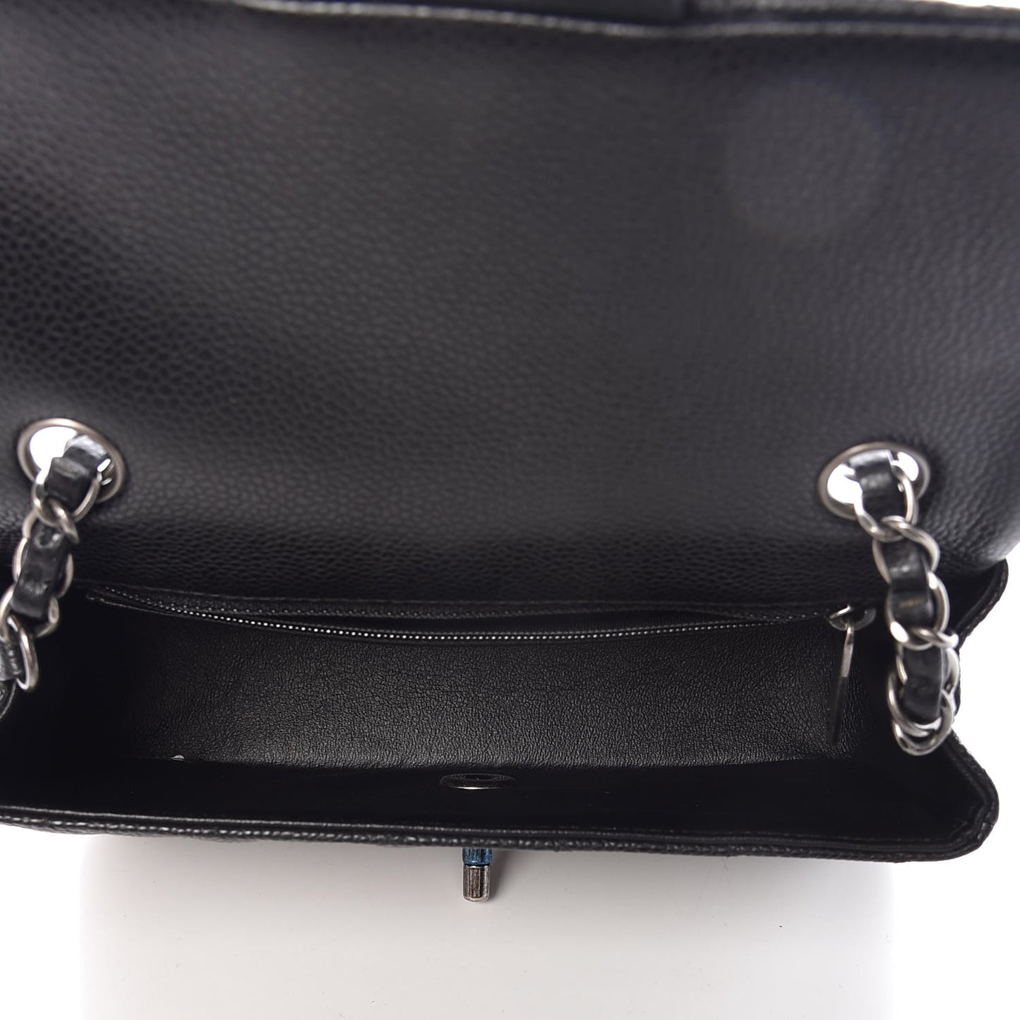 Caviar Quilted Mini Rectangular Flap Black