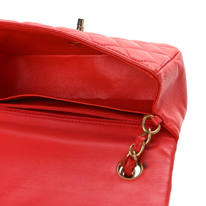 Chanel Lambskin Quilted Mini Rectangular Flap Red 5 of 9