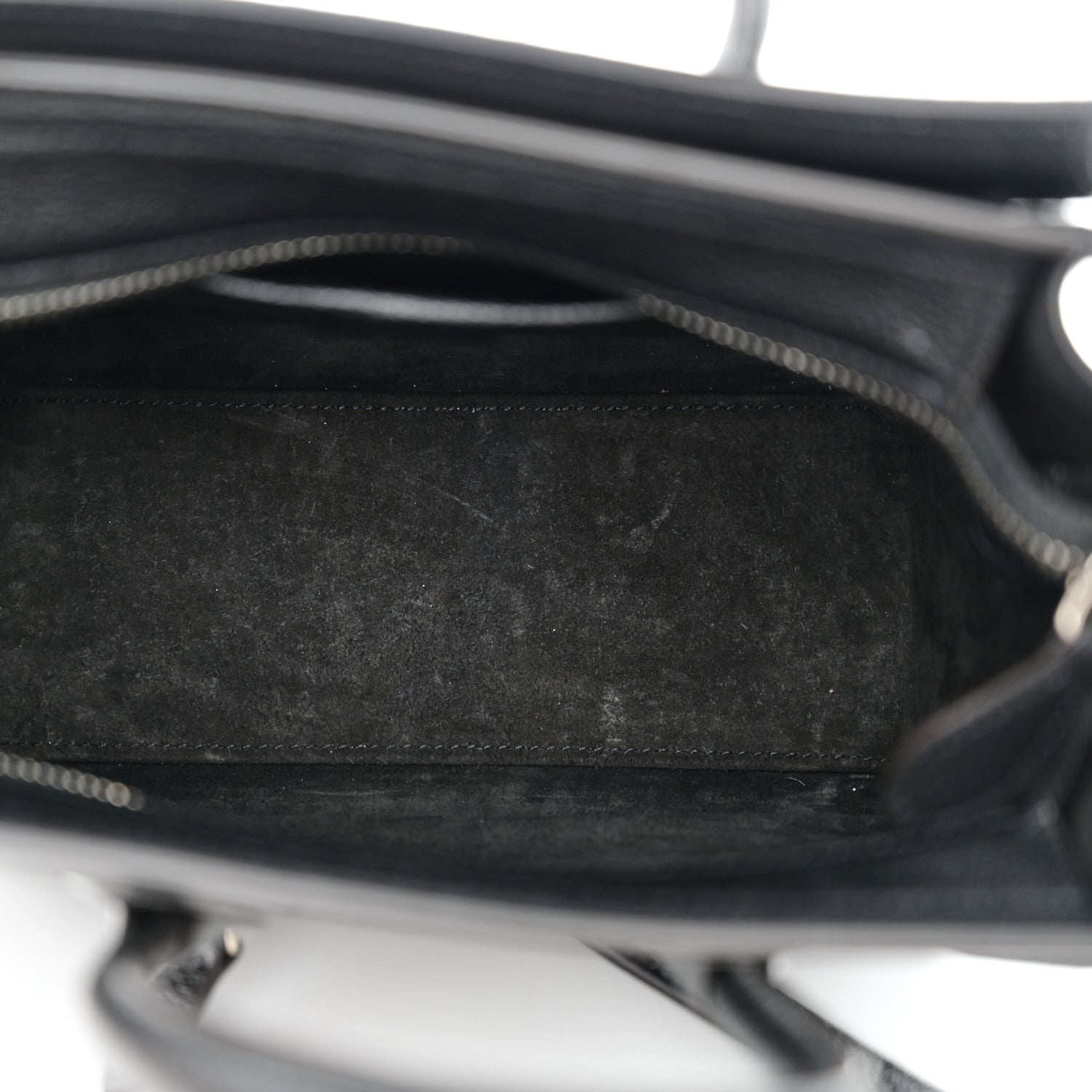 Celine Drummed Calfskin Nano Luggage Black 5 of 11
