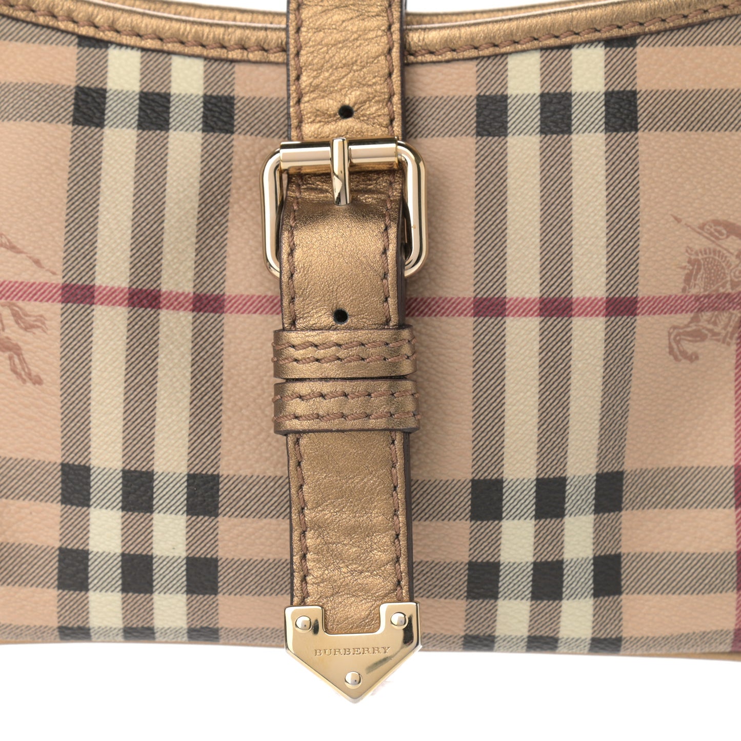 Haymarket Check Small Harvington Shoulder Bag Gold