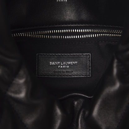 Saint Laurent Lambskin Quilted Small Loulou Puffer Monogram Chain Satchel Black 6 of 9