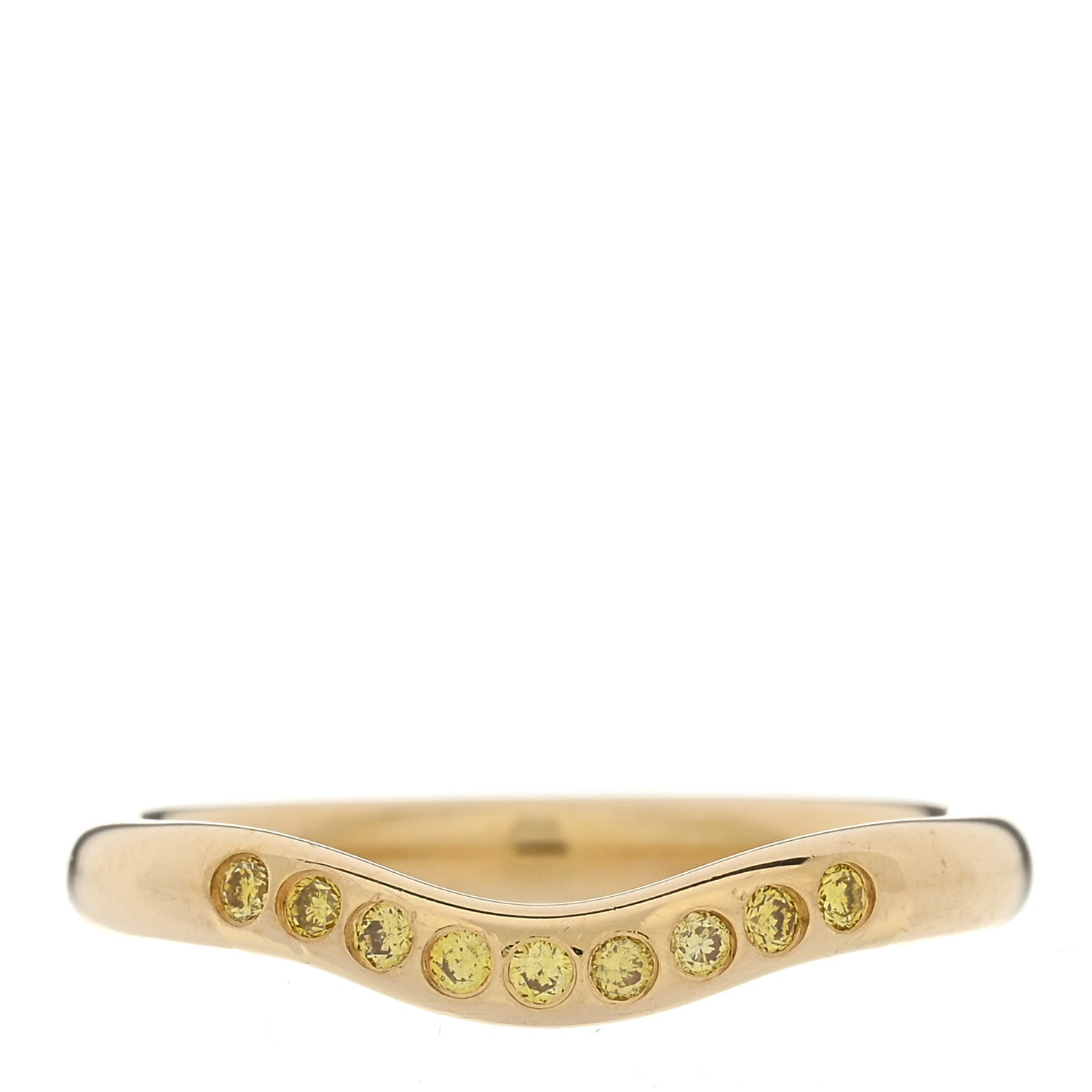 Tiffany 18K Yellow Gold Yellow Diamond Elsa Peretti Wedding Band Ring 47 4 1 of 5