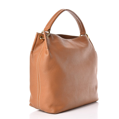Prada Vitello Daino Logo Hobo Cuoio 3 of 16