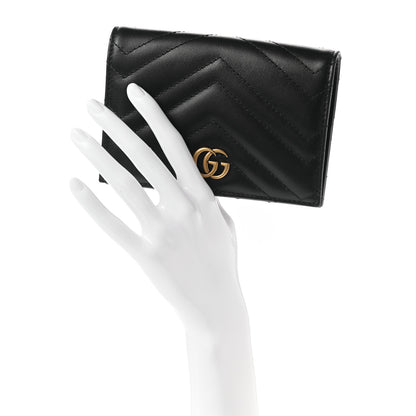 Gucci Calfskin Matelasse GG Marmont Passport Case Black 2 of 7