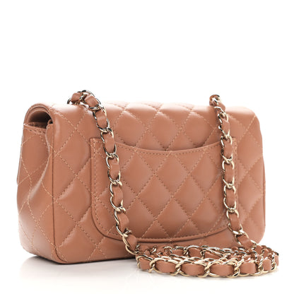 Chanel Lambskin Quilted Mini Rectangular Flap Brown 3 of 11
