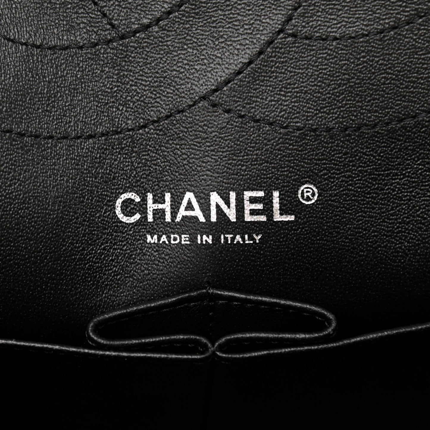 Distressed Patent Quilted 2.55 Reissue 227 Flap Black