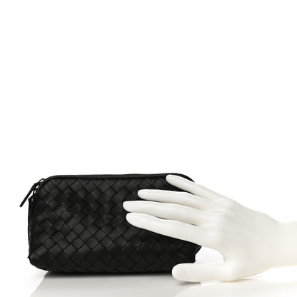 Bottega Veneta Nappa Intrecciato Cosmetic Case Black 2 of 12