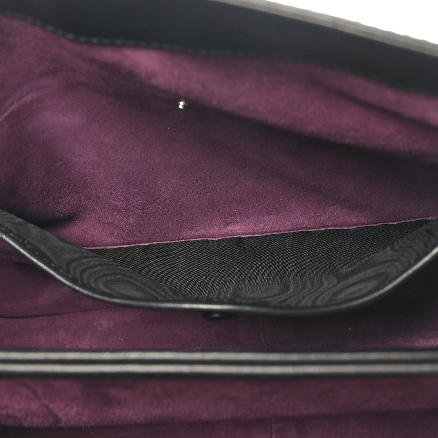 Regent Calfskin Bamboo Medium Lady Lock Top Handle Bag Black