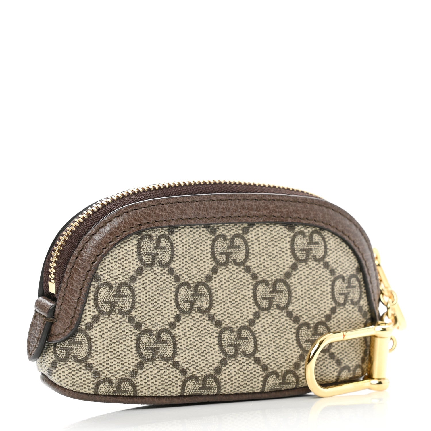 Gucci GG Supreme Monogram Web Ophidia Dome Key Pouch Beige New Acero 3 of 7