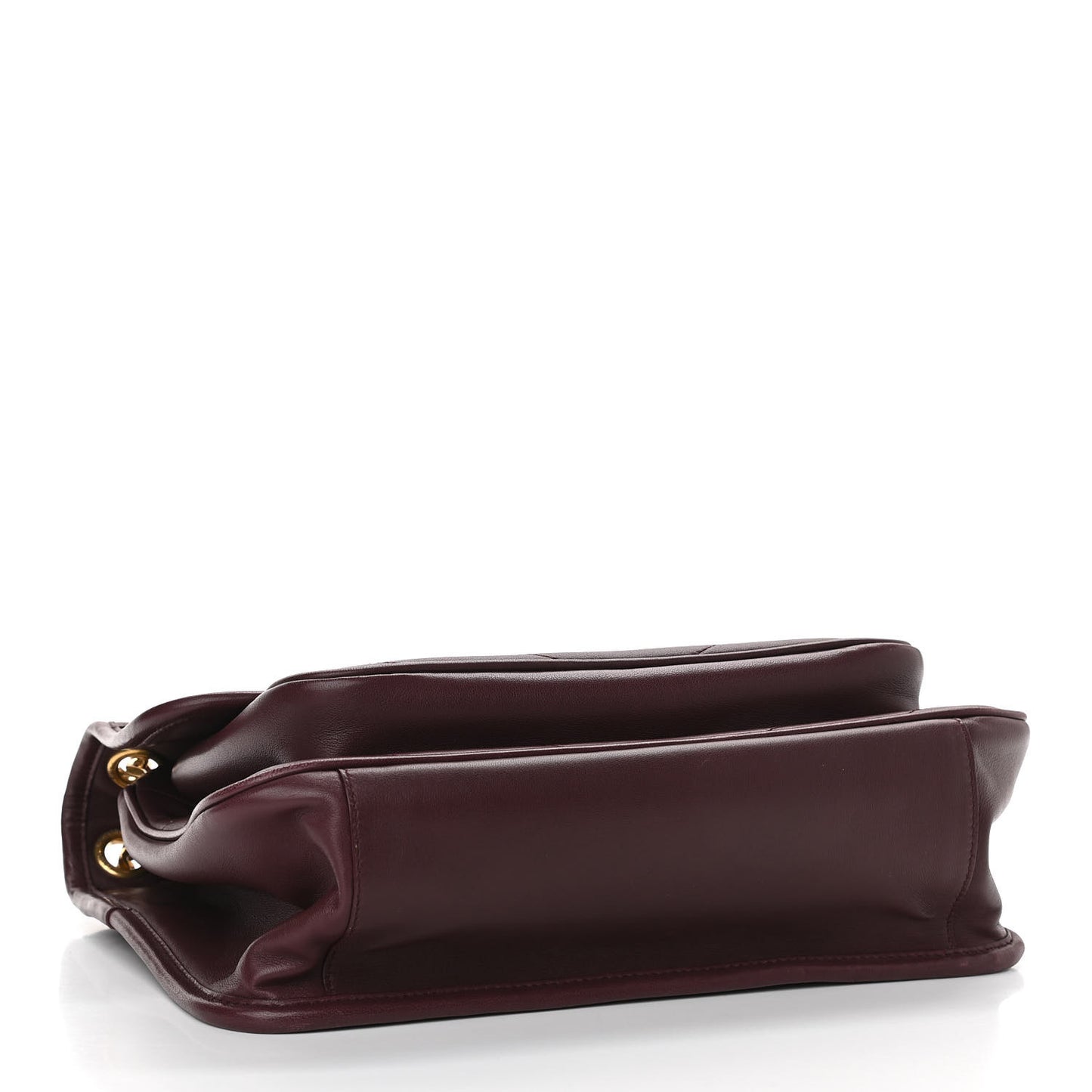 Lambskin Matelasse Monogram Medium Niki Chain Satchel Burgundy
