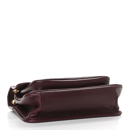 Saint Laurent Lambskin Matelasse Monogram Medium Niki Chain Satchel Burgundy 4 of 10