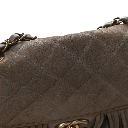 Chanel Metallic Calfskin Quilted Large Into The Fringe Flap Brown 5 of 5