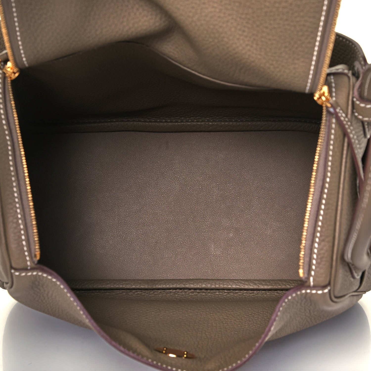 Hermes Taurillon Clemence Lindy 26 Etoupe 5 of 8