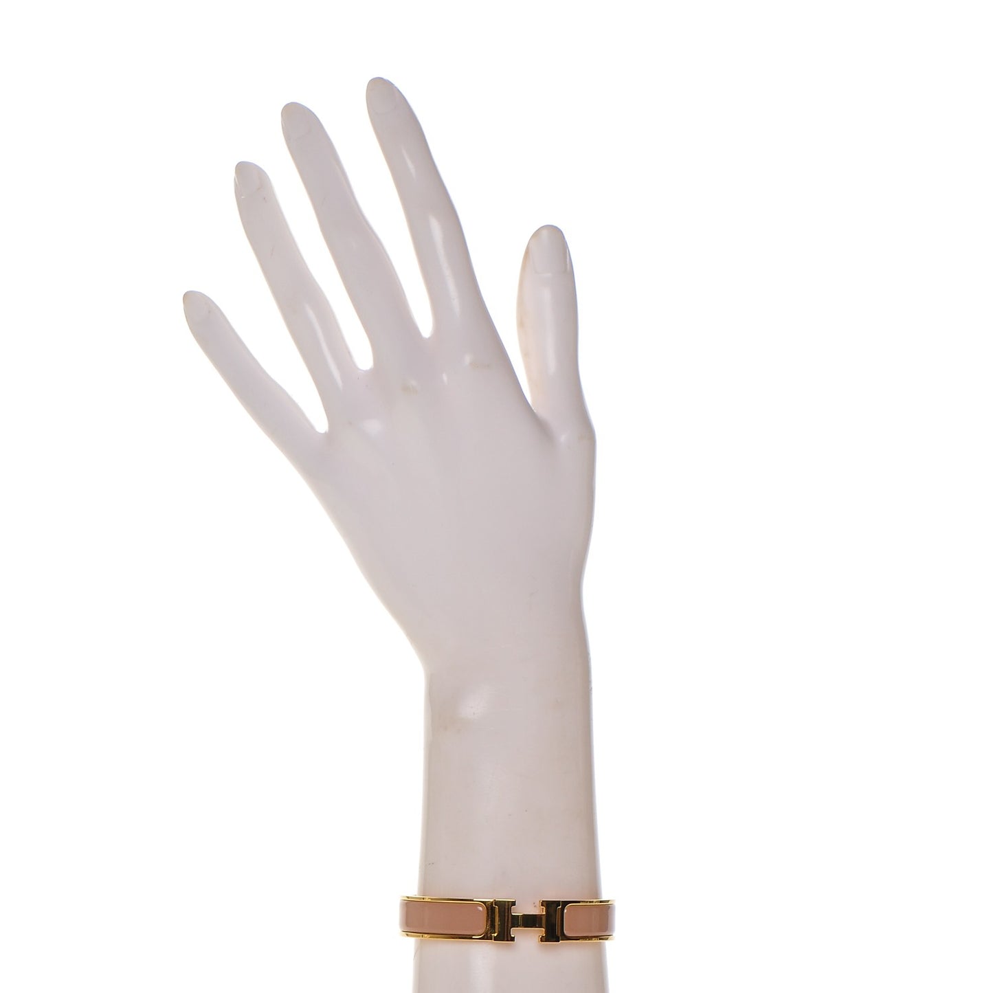 Narrow Enamel Clic Clac H Bracelet PM Rose Poudre