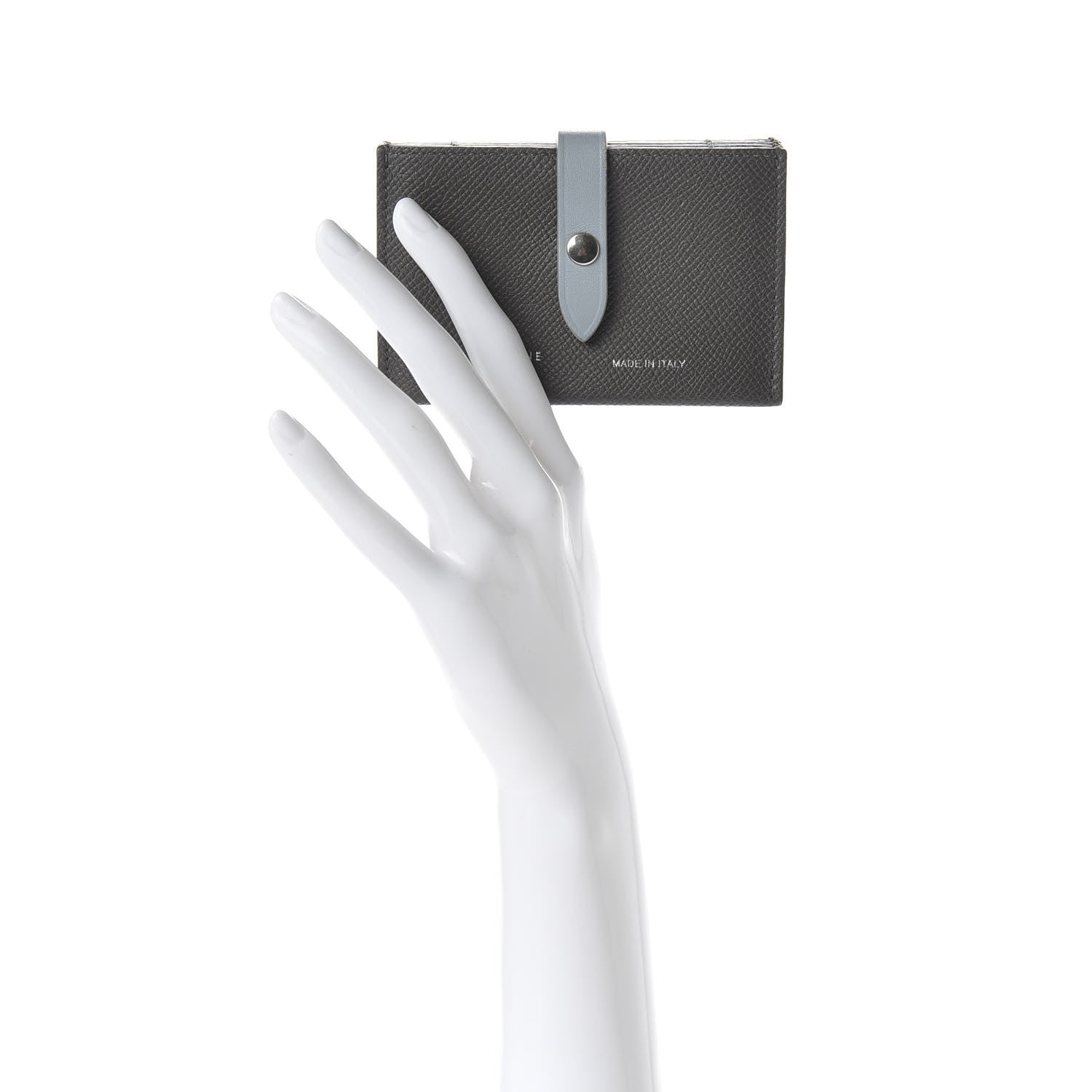 Celine Grained Shiny Calfskin Accordion Card Holder Grey 2 of 7