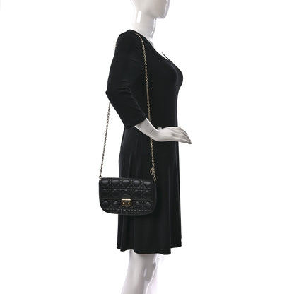 Christian Dior Lambskin Cannage Miss Dior Promenade Pouch Black 2 of 9