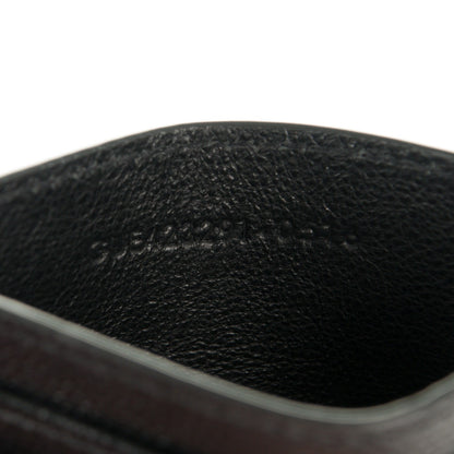 Saint Laurent Grain De Poudre Matelasse Chevron Monogram Credit Card Case Black 7 of 7