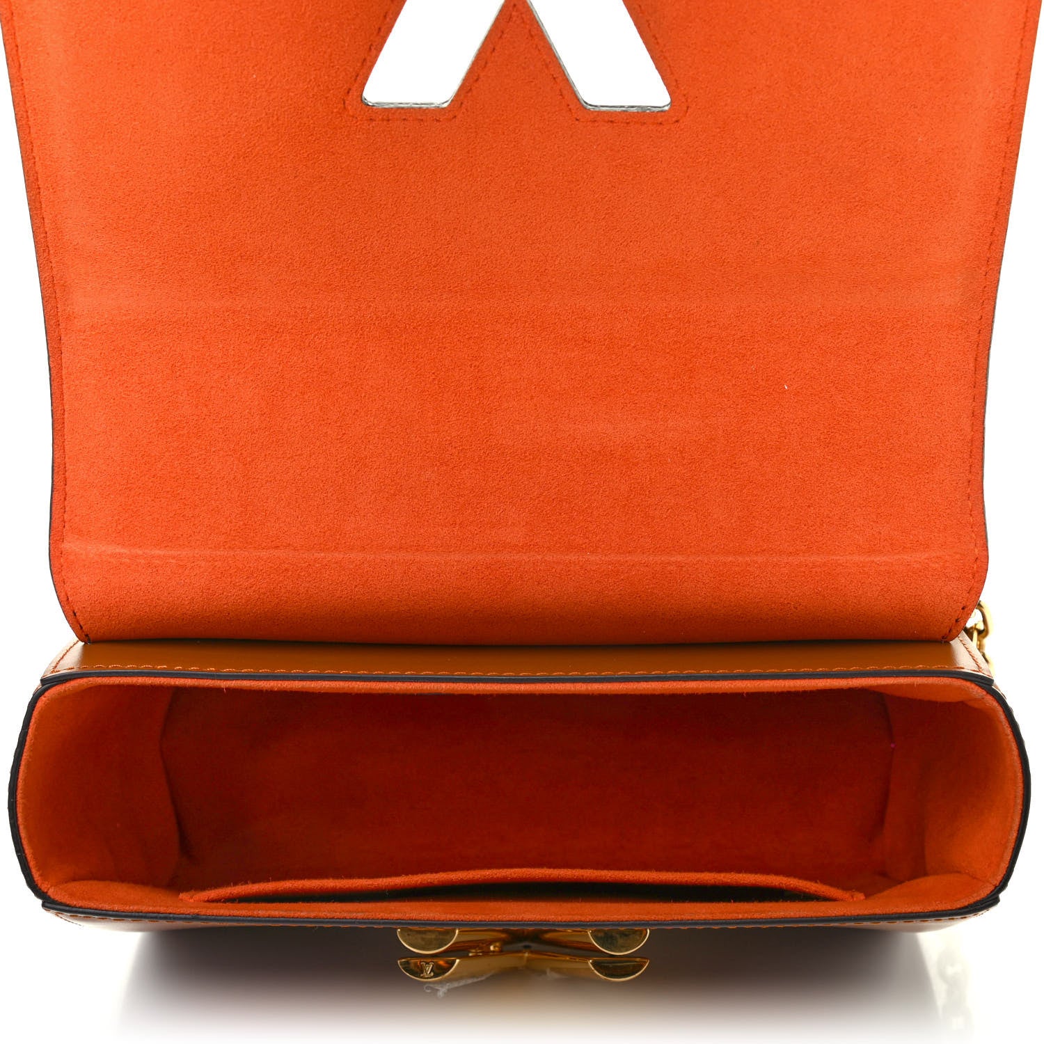 Louis Vuitton Calfskin Catogram Twist Shoulder Bag MM Marron 4 of 4