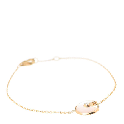Cartier 18K Yellow Gold Diamond Mother of Pearl Amulette de Cartier Bracelet 1 of 7