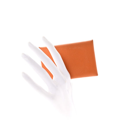 Hermes Epsom Calvi Card Case Abricot 2 of 6