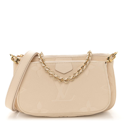 Louis Vuitton Empreinte Monogram Giant Multi Pochette Accessories Cream 1 of 10