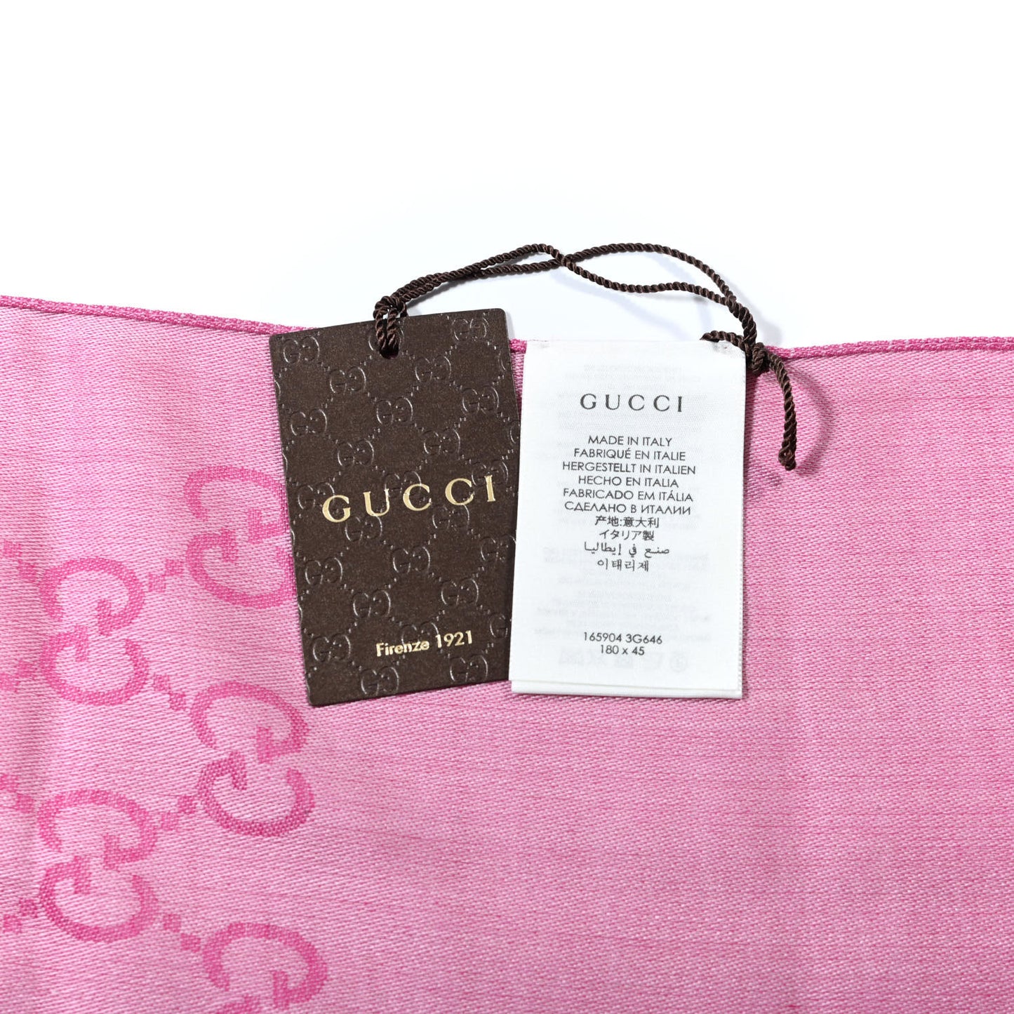 Wool Silk GG Monogram GGNat Scarf Roseate