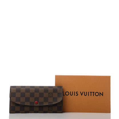 Louis Vuitton Damier Ebene Emilie Wallet Red 8 of 8