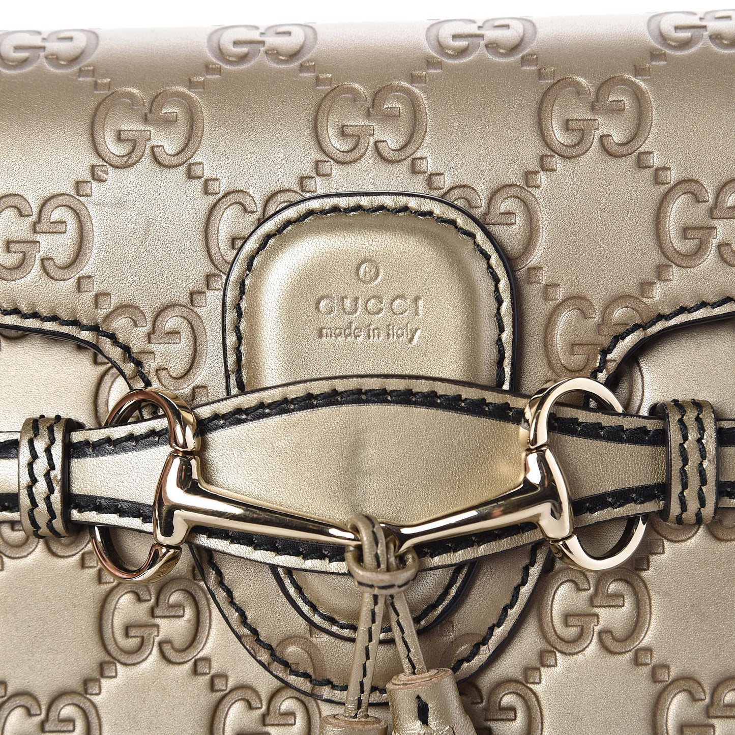 Shine Guccissima Small Emily Chain Shoulder Bag Gold