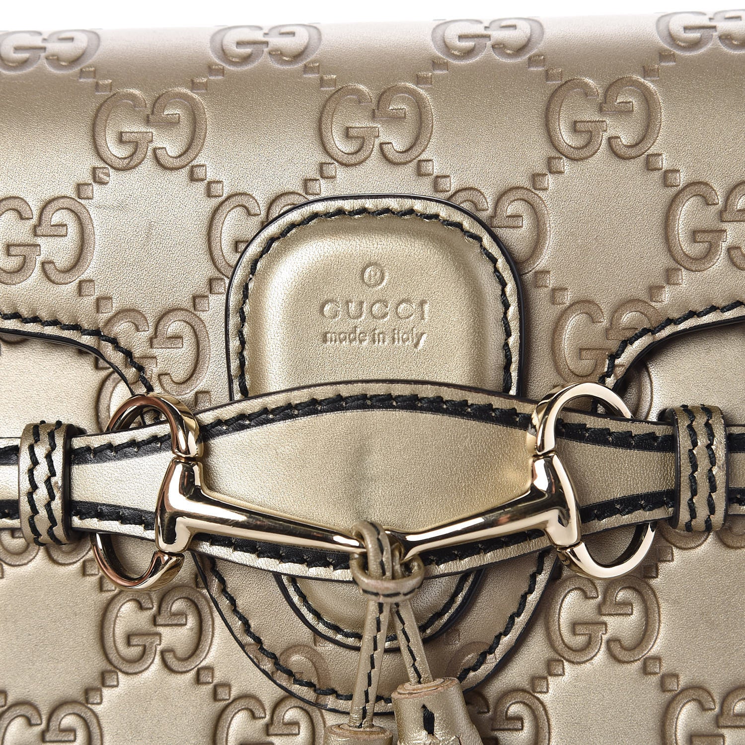Gucci Shine Guccissima Small Emily Chain Shoulder Bag Gold 6 of 10