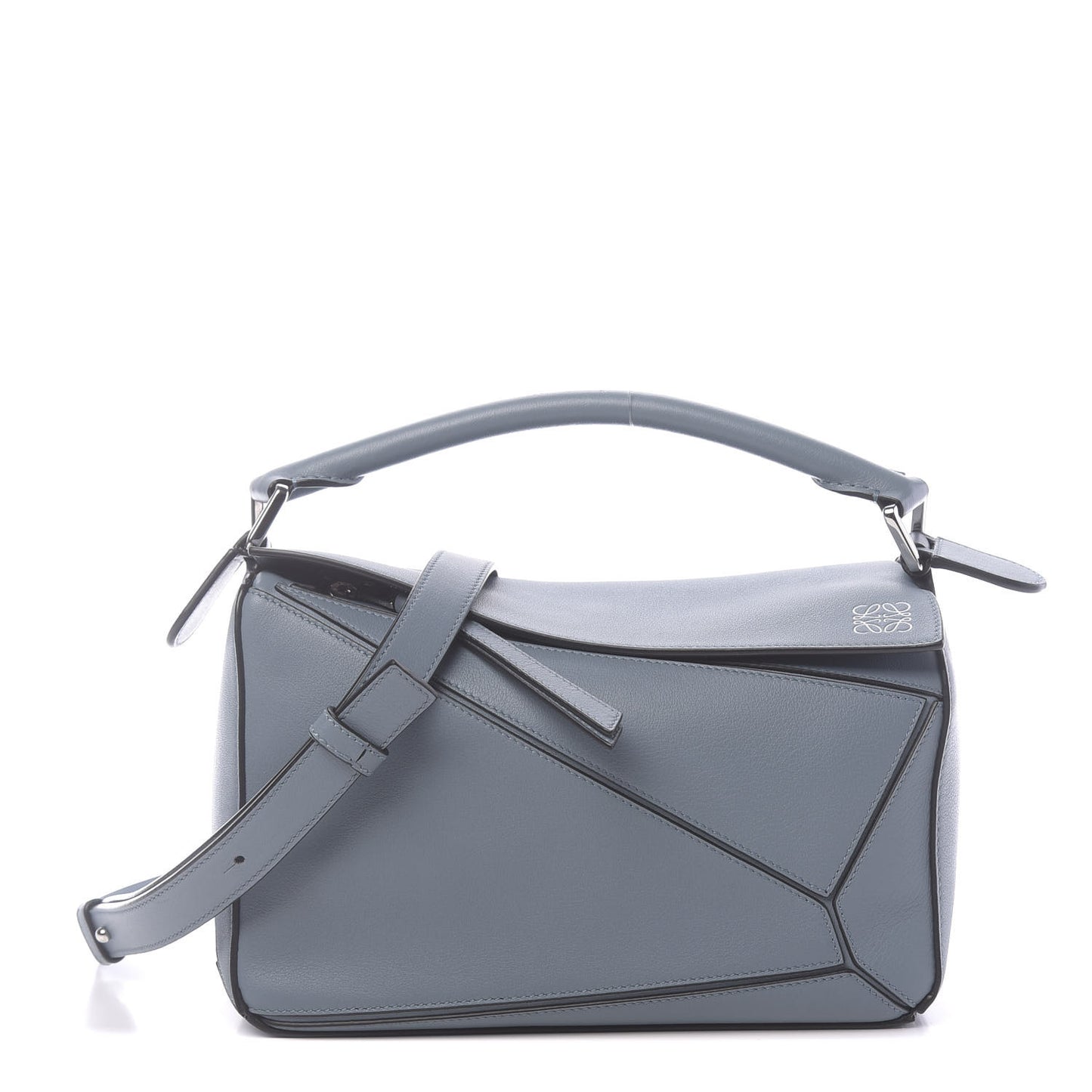 Calfskin Small Puzzle Bag Stone Blue