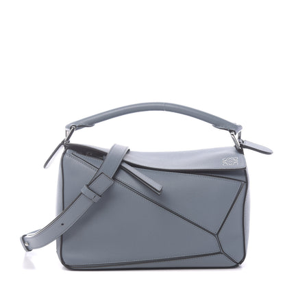 Loewe Calfskin Small Puzzle Bag Stone Blue 1 of 9