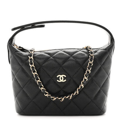 Chanel Caviar Quilted Hobo Clutch With Chain Black 1 of 11