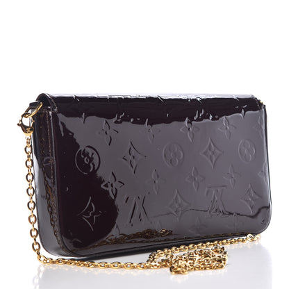 Louis Vuitton Vernis Pochette Felicie Chain Wallet Amarante 3 of 9