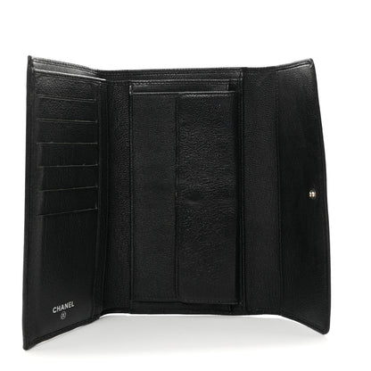 Chanel Goatskin Large Flap Wallet Black 5 of 12