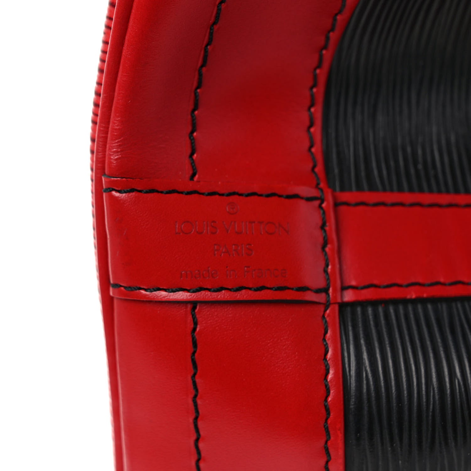 Louis Vuitton Epi Bi-Color Noe Castillan Red Black 6 of 10