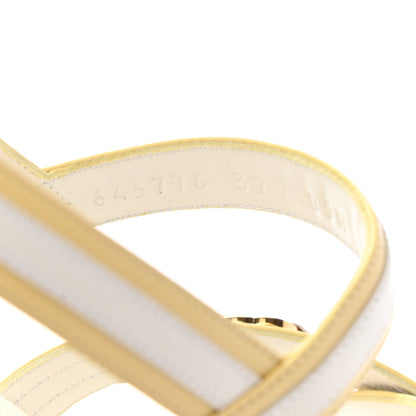 Gucci Nappa Platform Lug Sole Sandals 37 White Butter 7 of 9