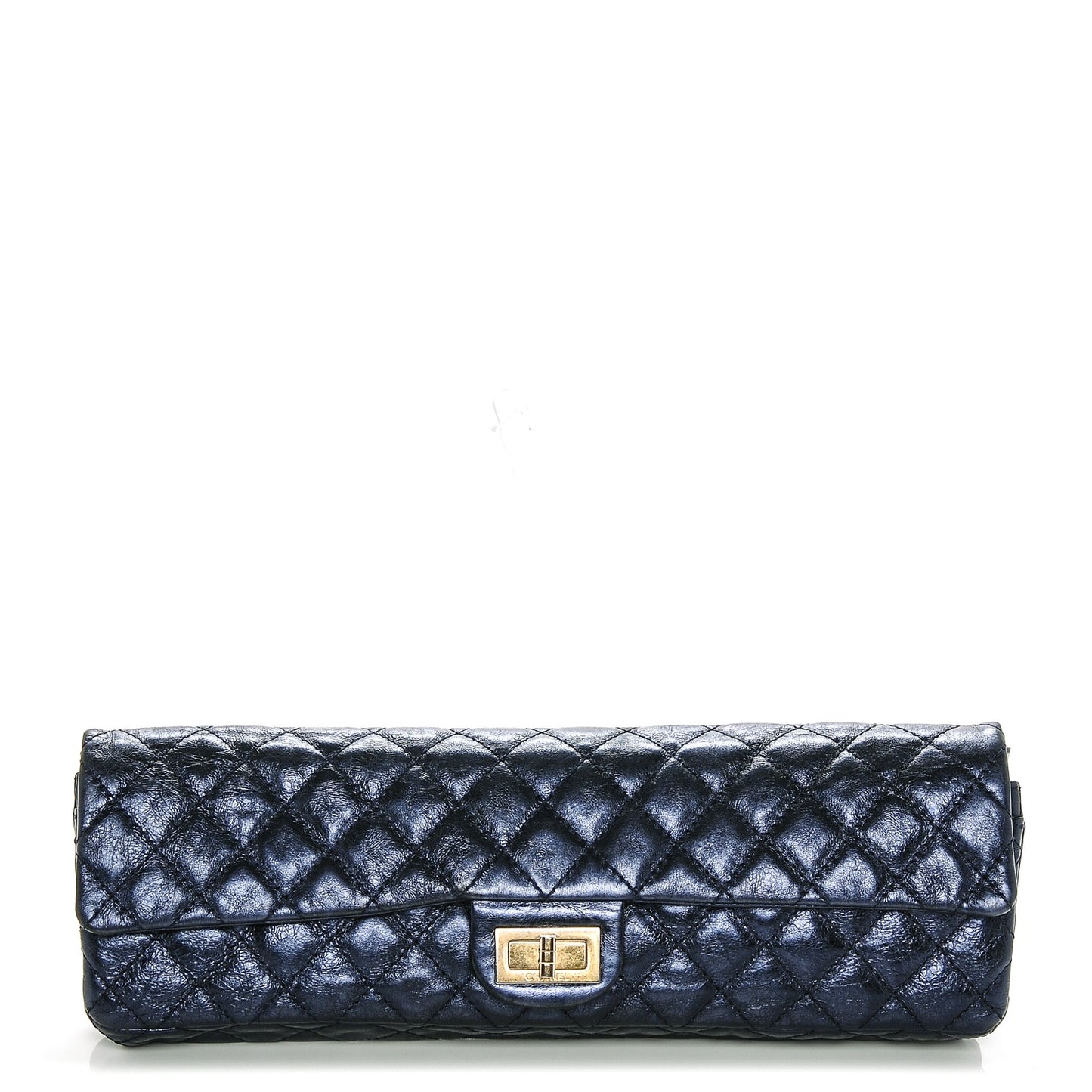 Metallic Calfskin 2.55 Reissue East West Clutch Blue