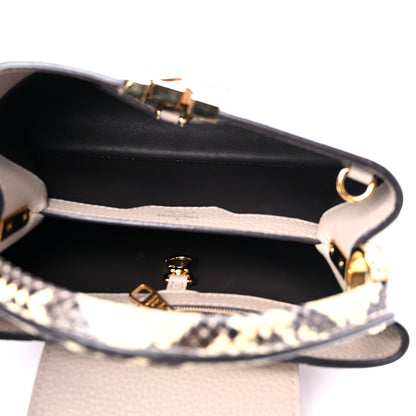 Louis Vuitton Taurillon Snakeskin Capucines BB Galet 5 of 9