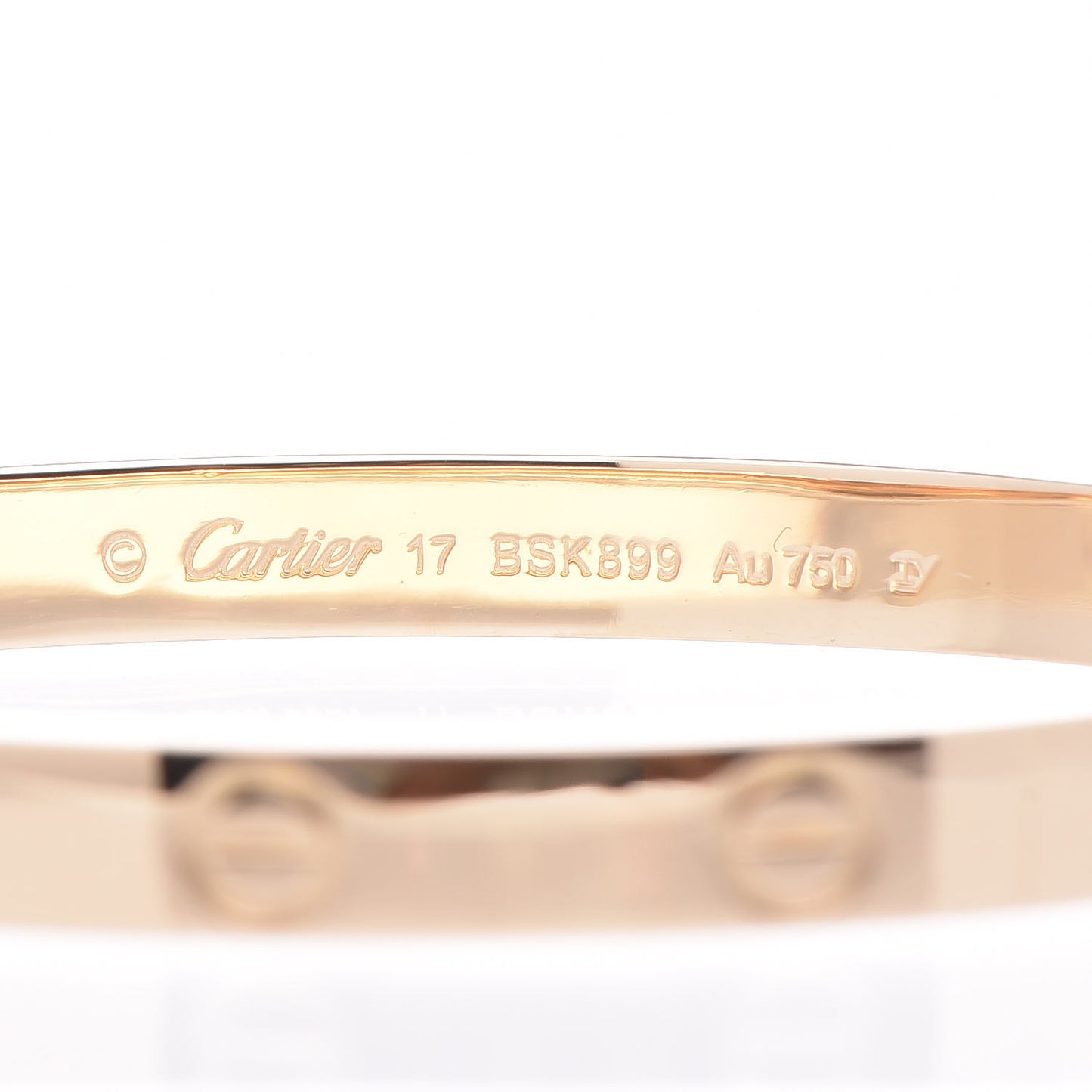 18K Yellow Gold LOVE Bracelet 17