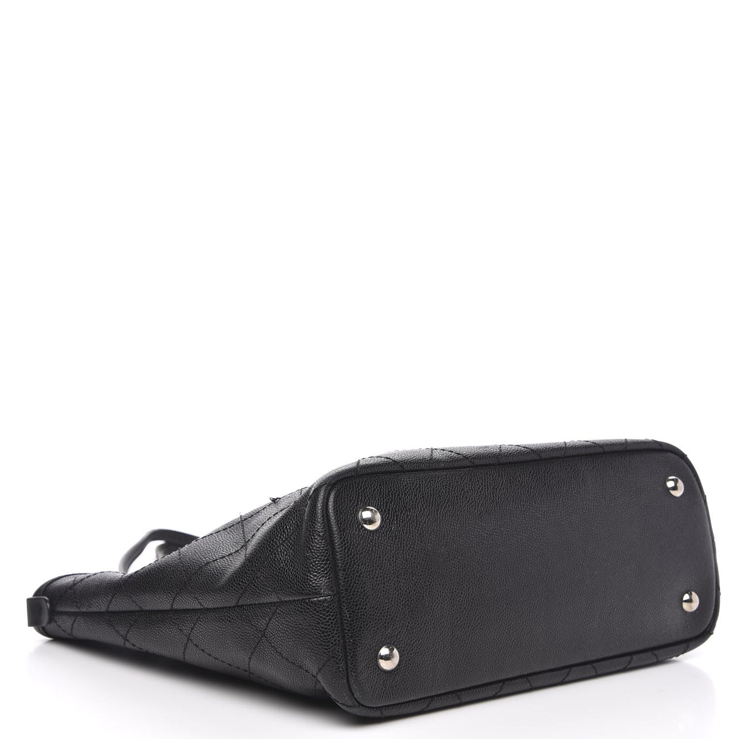 Grained Calfskin Shopping Fever Tote Black