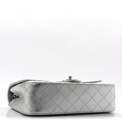 Chanel Metallic Caviar Quilted Medium CC Slide Flap Silver 7 of 27