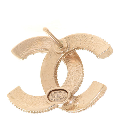 Chanel Pearl Crystal CC Earrings Gold 4 of 5