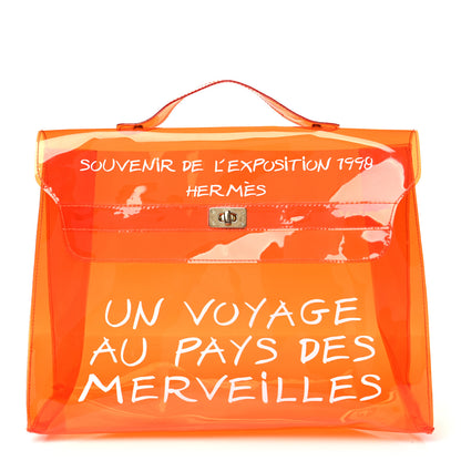 Hermes Vinyl Souvenir De L'Exposition Kelly Orange 1 of 8