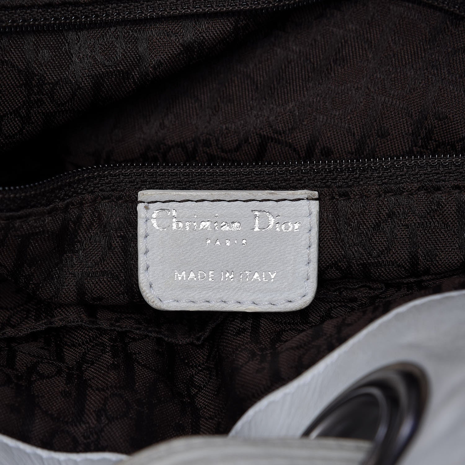 Christian Dior Lambskin Cannage Drawstring Bag White 8 of 24