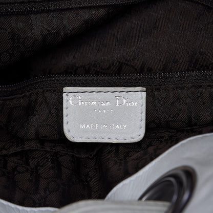 Christian Dior Lambskin Cannage Drawstring Bag White 8 of 24