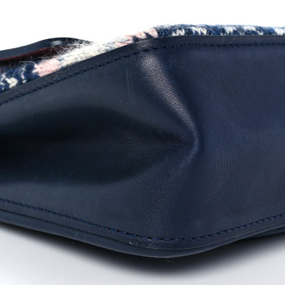 Chanel Smooth Calfskin Knit Nude 2.55 Reissue 225 Flap Navy 7 of 8