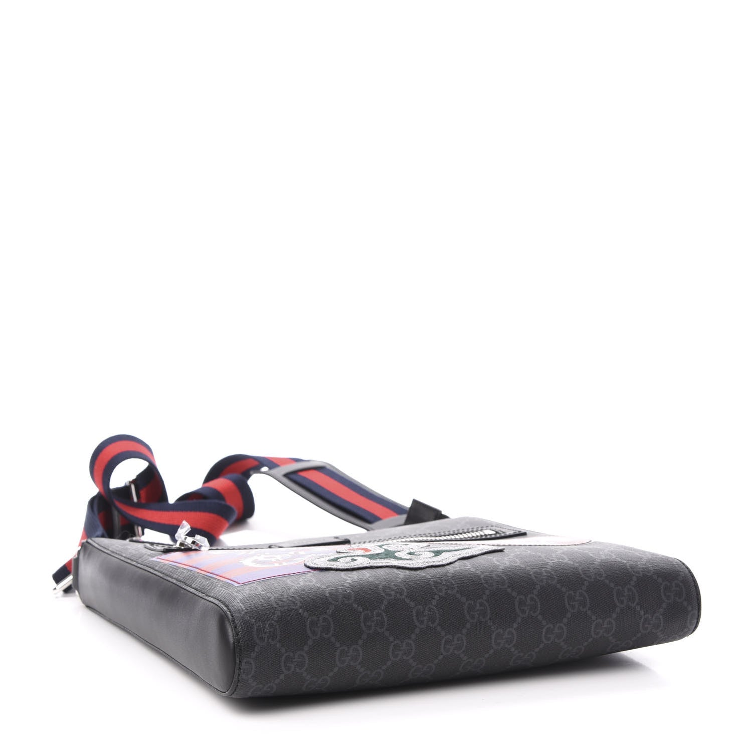 Gucci GG Supreme Monogram Night Courrier Flat Messenger Bag Black Multicolor 4 of 12