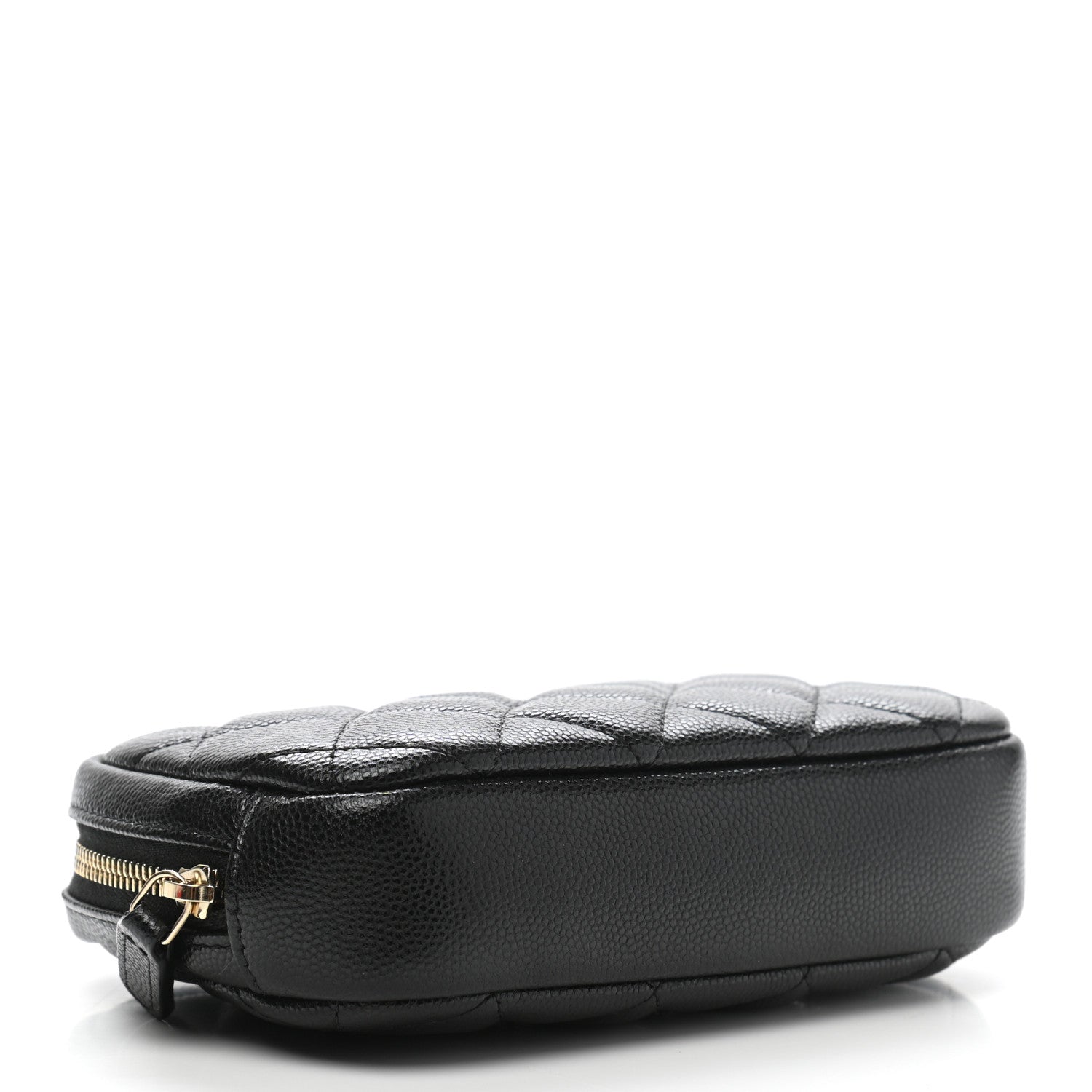 Chanel Caviar Quilted Small Curvy Pouch Cosmetic Case Black 4 of 7